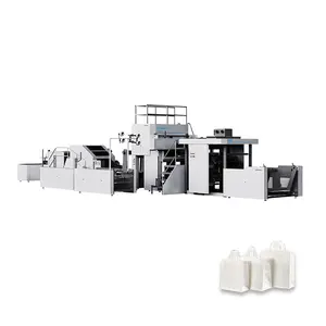 2022 Best Selling Square Bottom Paper Bag Making Machine With Handle Online Shopping Paper Bag Making Machine