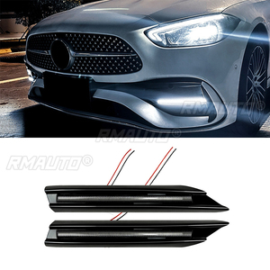 Front Bumper Side <b>Splitter</b> Cover Air Vent Daytime Running Light Lamp Fit for Mercedes-Benz C-Class W206 C200 C300 C43 AMG 2022+ - Product Image 1