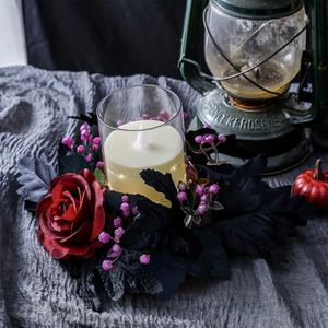 Guirlandes de bougies artisanales en polyester à l'effigie de roses simulées pour Noël, Halloween, Thanksgiving, Nouvel An, la Saint-Valentin, la remise des diplômes - Product Image 5