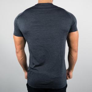 Camiseta Deportiva para Hombre, 95% Algodón, 5% Elastano, Dobladillo Curvo Redondeado, Corte Regular, Tejido Dobby Teñido en Hilo, Manga Corta, Ecológica, Activa - Product Image 4