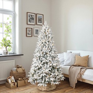 Новинка от Shuangyuan: Высококачественная искусственная елка 2,1 м с подсветкой, из PE и PVC, с эффектом снежного покрытия (Arbol De Navidad, Albero Di Natale) - Product Image 6