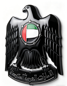 UAE Falcon Car <b>Badge</b> 3D Metal Emblem - Coat of Arms Auto Grille <b>Badge</b> with Screws & Nuts or 3M, Weatherproof for Car Exterior - Product Image 6