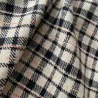Tissu pour manteau et chapeau pour femme, 50% laine 40% polyester, 550g/m, teint en fil, à carreaux, toutes saisons, pour textile de maison et sacs