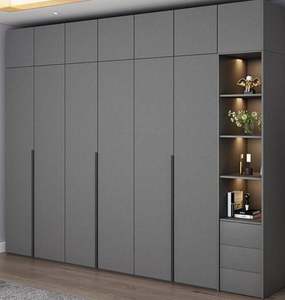 Custom Furniture Manufacturer Bedroom Furniture Wooden Modular Modern Closet Design Bedroom <b>Wardrobe</b> Minimalist Style - Product Image 5