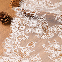 Tissu de Robe de Mariée Écologique Fait Main, Tissé, Sexy, Brillant, Dentelle Plate 3D, Dentelle Chantilly, Broderie Française, Dentelle en Tulle Perlée
