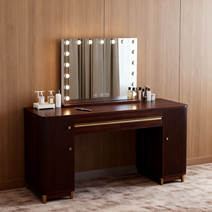 Miroir de maquillage de style Art Déco avec éclairage LED tricolore à intensité variable, commande tactile, lumière de vanité pour chambre à coucher et coiffeuse - Product Image 5