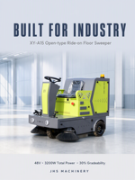 Balayeuse industrielle autoportée XY-A15 de type ouvert pour usine, entrepôt, parc logistique, propriété, aspiration de particules de 4 cm