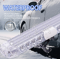 Barre lumineuse d'avertissement clignotante bleue universelle pour voitures, camions et camionnettes d'urgence