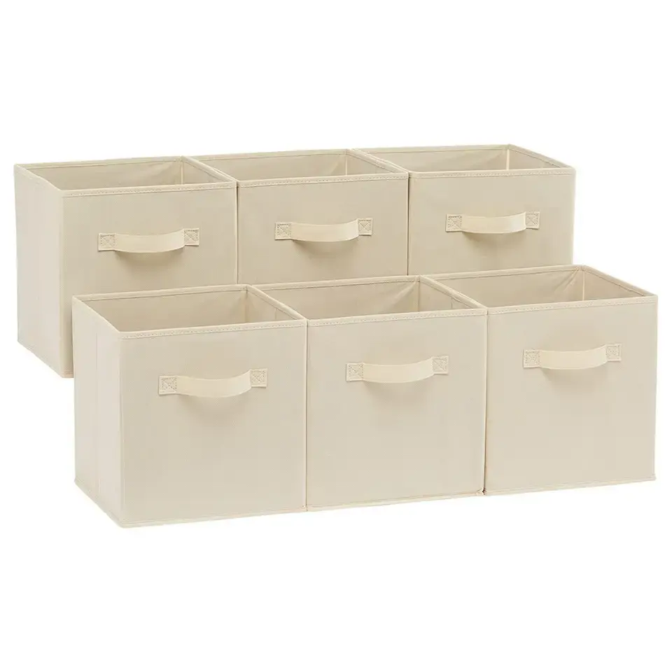उच्च गुणवत्ता बंधनेवाला भंडारण बॉक्स Foldable गैर बुना घर सजावटी आयोजक फ़ाइल घन भंडारण बॉक्स बिन