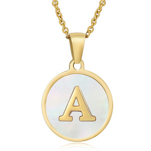 Collar de Acero Inoxidable con Colgante de Letra Inicial A-Z Chapado en Oro de 18K, Resistente al Agua, para Mujer, Venta al por Mayor - Product Image 6