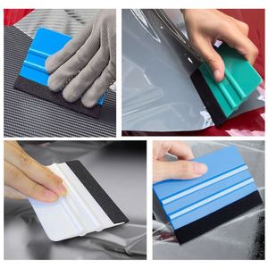 Custom Logo Square Plastic Felt Squeegee Multiple Colors for <b>Vinyl</b> Wrap Tools Car Stickers <b>Decal</b> Applicator - Product Image 3