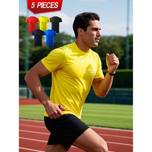 Camisetas Deportivas Urbanas para Hombre, Modernas, de Manga Corta, 100% Algodón, Estampadas, Transpirables, Anti-Pilling - Product Image 1