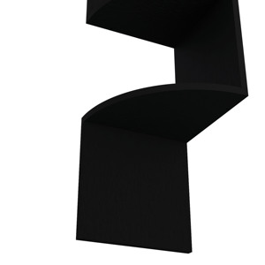 Roy Corner Floating Shelf 4 Tier Black Modern <b>Wall</b> <b>Display</b> - Product Image 6