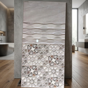 Gris 30x60cm 300x600mm Glossy 3D Printed 12x24 Carrelages muraux de salle de bain Porcelaine Look Céramique pour importateurs - Product Image 6
