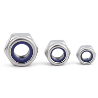 Écrou de blocage en nylon hexagonal DIN 985 de haute qualité en acier inoxydable 304 M3-M12