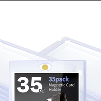 Porte-cartes magnétique ultra-transparent, étuis rigides en plastique, protecteurs de cartes transparents pour jeux de société, cartes sportives