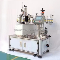Machine d'étiquetage semi-automatique pour bouteilles rondes et bouteilles à double face, surface latérale plate, pour bouteilles de détergent, contrôle PLC