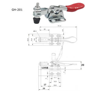 Horizontale Toggle Clamp Quick-Release Toggle Schellen Set 27KG <span class=keywords><strong>Vertical</strong></span> Toggle Clamp - Product Image 6