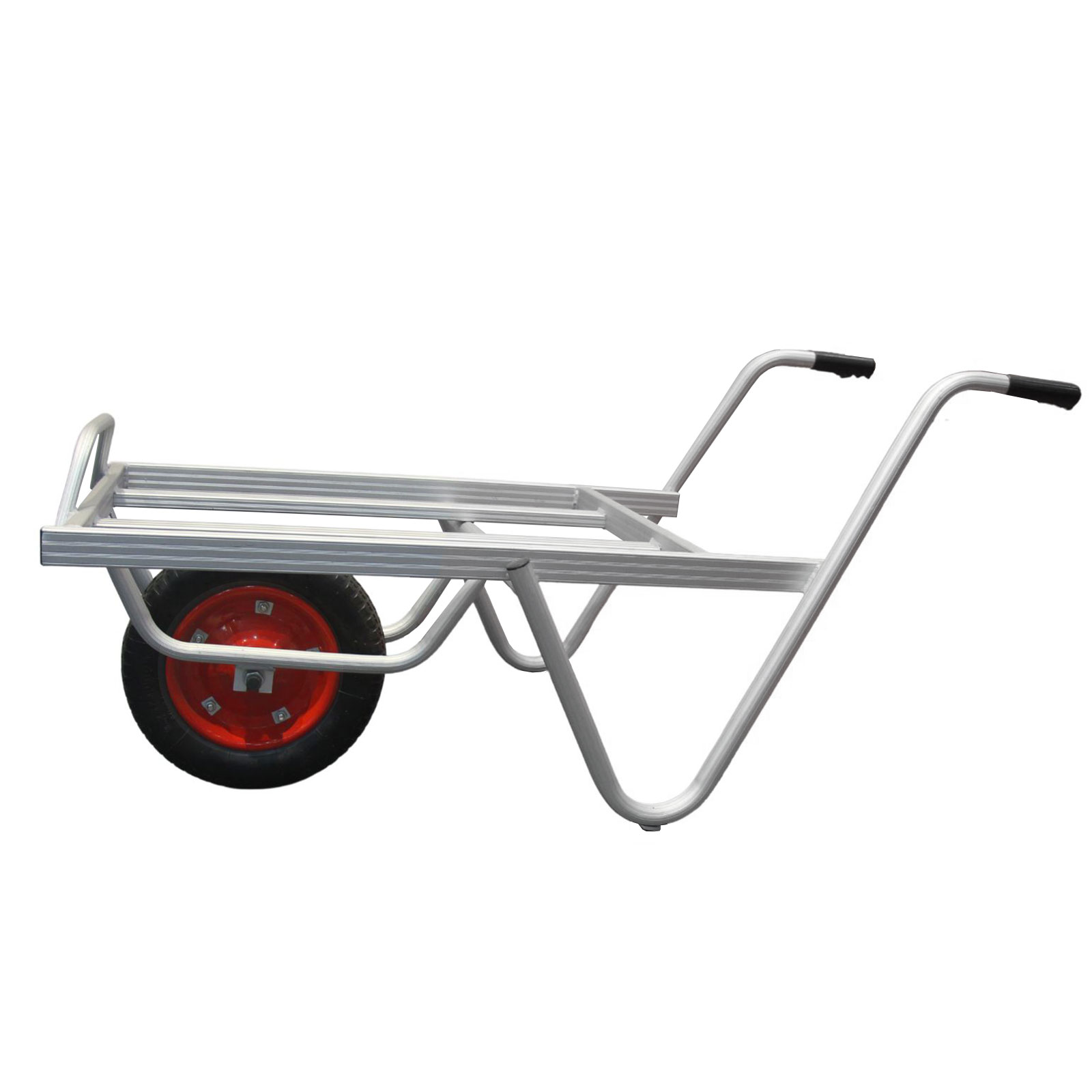 TC2403 Customizable Platform Aluminum Trolley 13x3 Inch Pneumatic Tyre Hand Trolley Cart for Home Farming Garden Usage OEM