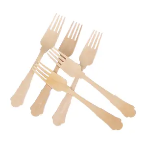 Cina all'ingrosso 100% biodegradabile 200mm grande forchetta in legno usa e getta - Product Image 1