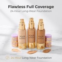 Fond de Teint Liquide Matifiant ODM Haute Qualité Anti-transfert avec Logo Personnalisé SPF 50 Végétalien