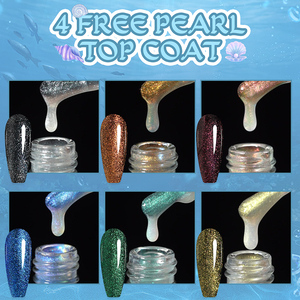 4 Vernis de Finition Effet Nacre Gratuits en Gros OEM ODM, Gel Coque de Nacre, Gel Nail Art, Vernis Gel, <span class=keywords><strong>Top</strong></span> <span class=keywords><strong>Coat</strong></span> Bleu, Sans HEMA, Vente Directe Usine - Product Image 6