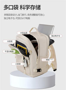 Sac à dos de voyage en avion <span class=keywords><strong>40x20x30</strong></span>, sac à dos en nylon pour bagages à main, unisexe, imperméable, avec séparation humide/sèche - Product Image 6