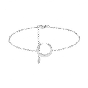 Pulsera de Mujer con Dije de Luna de Acero Inoxidable, Diseño Nuevo y de Alta Calidad 2024 - Product Image 2