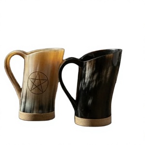 Jarra de Cerveza Artesanal de Cuerno de Búfalo con Asa, Diseño Clásico, Vaso Natural para Bebidas, Gran Capacidad, Personalizable, Decoración para Comedor, Hogar y Bar - Product Image 6