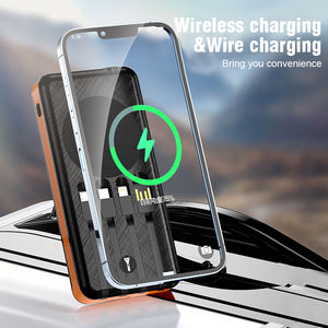 Banco de Energía Solar Inalámbrico Portátil Personalizado Transfronterizo de 10000 mAh con Batería de Iones de Litio y Carga Rápida <span class=keywords><strong>para</strong></span> Exteriores con 4 Cables Integrados - Product Image 4