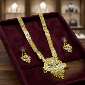 Wholesale 14K 18K 24K Micro Gold Plated Fashion Necklaces, Floral Design Indian Jewelry, Brass Gold Filled Forming Long Jewelry. - Product Image 1