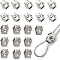 Colliers de serrage pour câble simple en acier inoxydable AISI316 AISI304, pince simple pour câble métallique 28mm, collier de serrage 1 poteau pour câble métallique