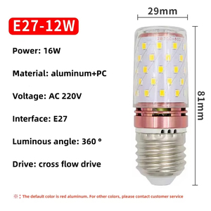 12 Wát tiết kiệm năng lượng độ sáng cao LED Chandelier 60D hai màu ngô đèn cho trang trí trong nhà hiệu suất cao nến đèn - Product Image 2