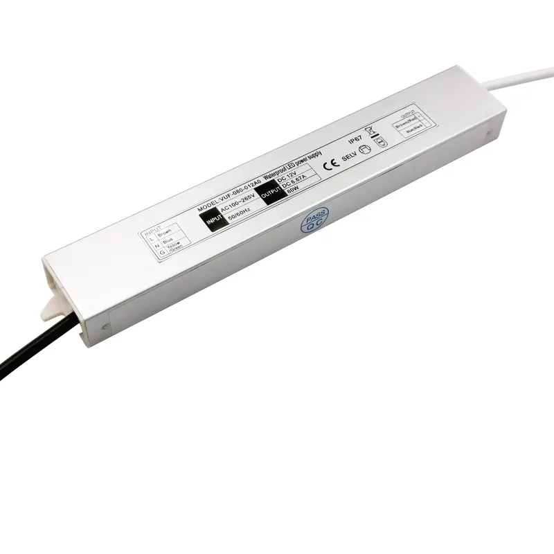 230V Ac Naar 12 V Dc Voeding Erp Ce Saa Klasse 1 80W Led Driver Ultra Dunne Voedingen 12 Volt