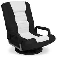 Chaise de jeu au sol chaise pliante pivotante avec accoudoir et dossier réglables à 6 positions chaise berçante pliable pour bureau à domicile