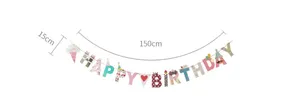 Banderas Personalizadas con Diseño de Casa de Dulces para Decoración de Fiestas de <span class=keywords><strong>Cumpleaños</strong></span>, Habitaciones Infantiles, Pancartas Adorables - Product Image 2