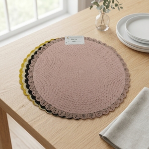 Mantel Individual Moderno <span class=keywords><strong>de</strong></span> Papel Tejido <span class=keywords><strong>de</strong></span> 38 cm con Borlas, Resistente al Calor, Estilo Bohemio, para Hogar, Restaurante, Boda, <span class=keywords><strong>Acción</strong></span> <span class=keywords><strong>de</strong></span> <span class=keywords><strong>Gracias</strong></span>, <span class=keywords><strong>Día</strong></span> <span class=keywords><strong>de</strong></span> San Valentín - Product Image 2