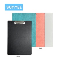 Portapapeles de Cuero PU A4 Sunyee, para Sublimación por Transferencia de Calor, Carpeta de Archivos en Blanco, Tablero de Escritura con Diseño Personalizado para Regalos DIY al por Mayor