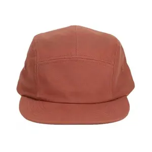 كاب كامير قطني عضوي فارغة 5-Panel Strapback, كاب كامير ، قبعات ، قبعات ، قبعة ، أحمر ، بيع بالجملة