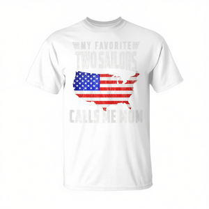 T-shirt avec drapeau américain « My Favorite Two Sailors Calls Me Mom USA » - Product Image 2