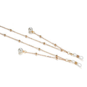 Chaîne de <span class=keywords><strong>lunettes</strong></span> en métal avec pendentif perle Sangle de <span class=keywords><strong>lunettes</strong></span> de soleil Anti-perte Collier épais électrolytique <span class=keywords><strong>Cordon</strong></span> de <span class=keywords><strong>lunettes</strong></span> - Product Image 4