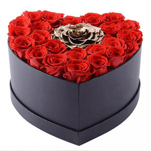 Rosas inmortales eternas de alta calidad, cabeza de flor, rosas reales conservadas en caja de corazón para Navidad, cumpleaños del Día de San Valentín - Product Image 3