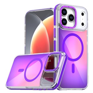 Từ Gradient Kim Loại Máy Ảnh Khung Nút Mềm <span class=keywords><strong>TPU</strong></span> PC Trường Hợp Điện Thoại Cho Iphone 17 16 15 Pro Max 17 Không Khí 16 Cộng Với Vỏ Điện Thoại - Product Image 4