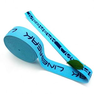 Eco-friendly Factory Custom Nylon Jacquard Elastic <b>Webbing</b> with Custom Logo for Athletic Undergarment Headlamp Strap Underwear - Product Image 3