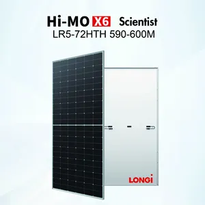 Longi Hi-Mo X6 Wetenschapper LR5-72HTH 600M 590W 595W 600W Zonnepaneel Maximaal Vermogen 600W Hoogste Efficiëntie 25 Jaar Garantie