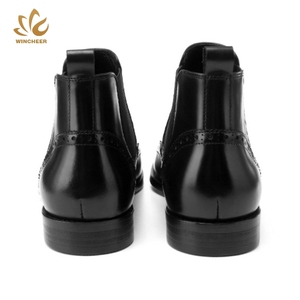 Haute qualité élégant cheville <span class=keywords><strong>chelsea</strong></span> noires en cuir bottes décontractées pour hommes - Product Image 3