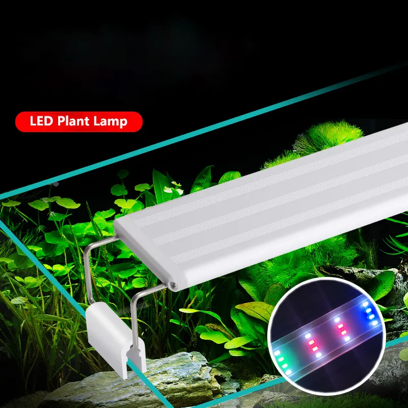 Zaohetian 30cm 40cm 50cm cheaper full spectrum led aquarium light Switch discoloration led bracket fish tank light aquarium lamp