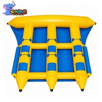Bateau gonflable tractable Flying Fish pour 2 à 6 personnes avec dossier haut pour les sports nautiques en mer et en lac