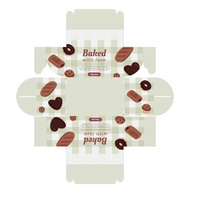 Boîte d'emballage en carton recyclable sur mesure pour sushis, biscuits et produits de boulangerie - Coffret cadeau en carton ondulé avec logo personnalisé