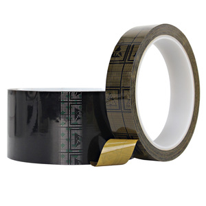 Antistatic Tape Black Grid 0.06mm Thickness Electronic Packaging Insulation Marking No Residue Beige Background - Product Image 1